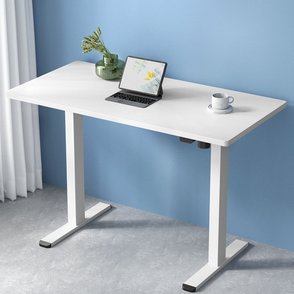 Marlook Standing Desk Motorised Sit Stand Desks White 140CM