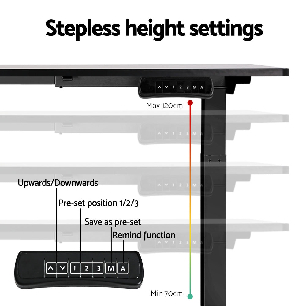 Marlook Standing Desk Frame Only Dual Motor Motorised Black