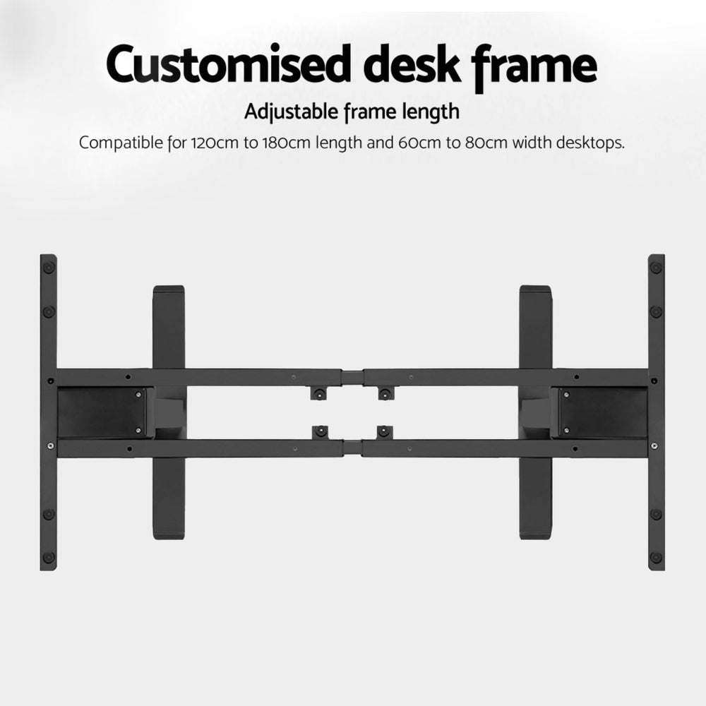 Marlook Standing Desk Frame Only Dual Motor Motorised Black