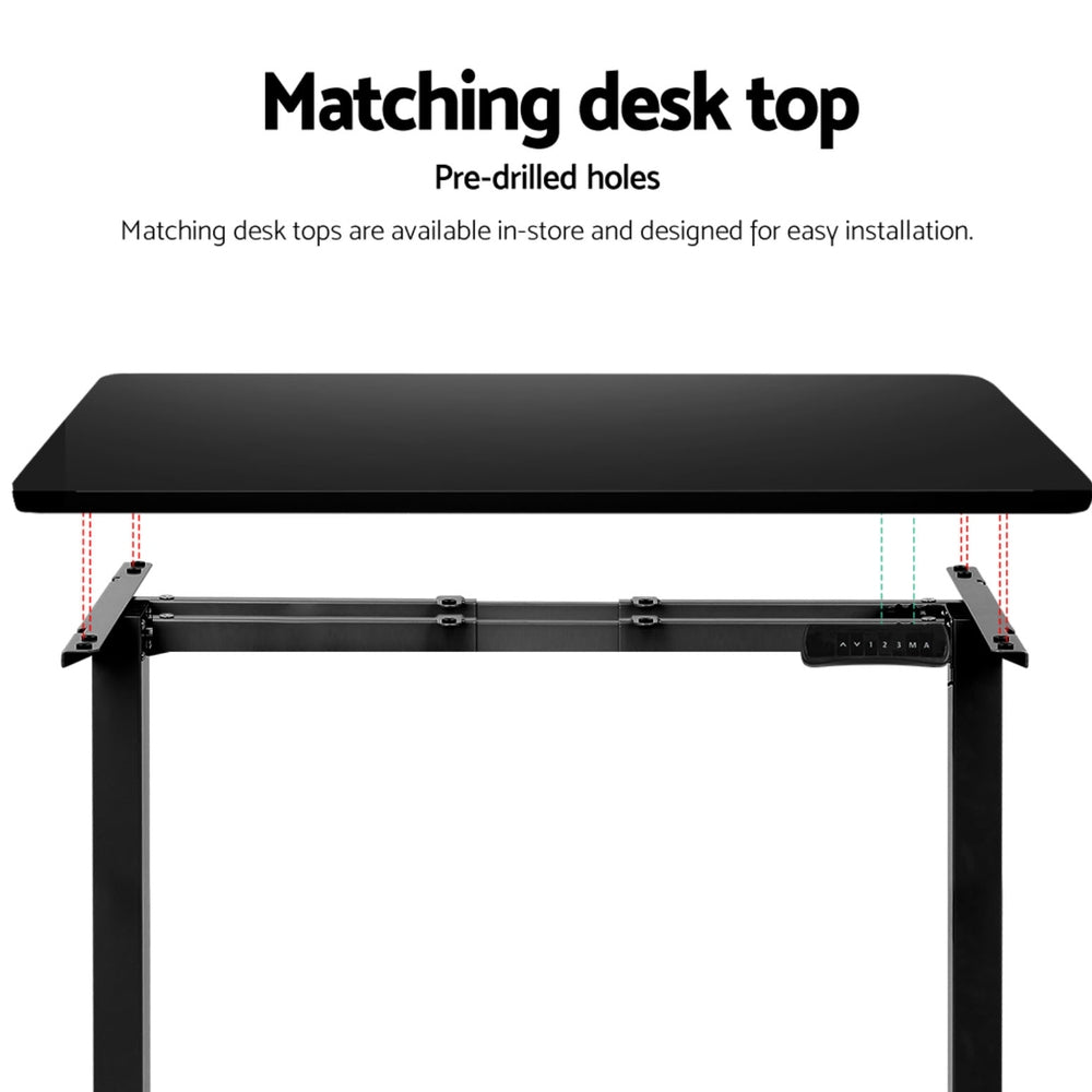 Marlook Standing Desk Frame Only Dual Motor Motorised Black
