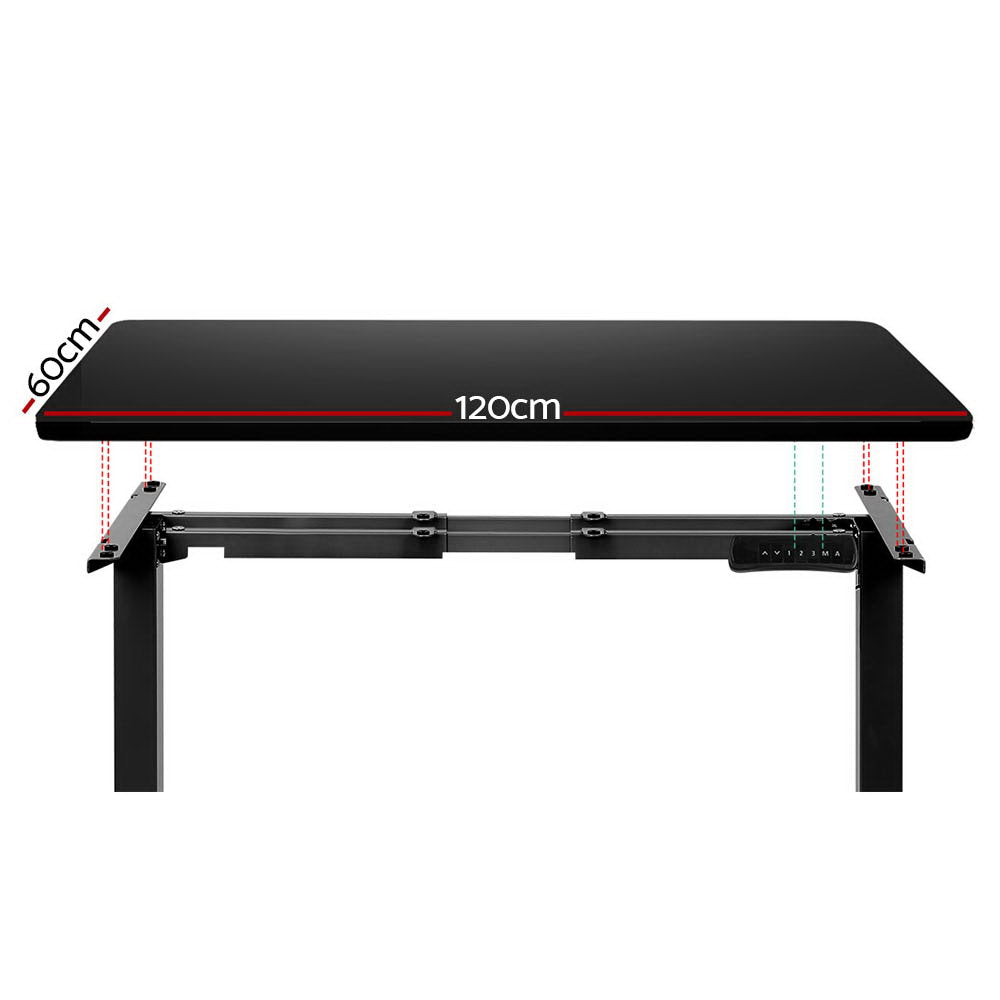 Marlook Standing Desk Motorised Dual Motor Black 120CM