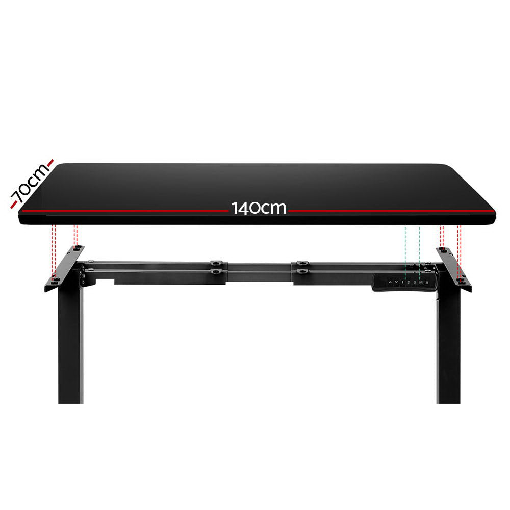 Marlook Standing Desk Motorised Dual Motor Black 140CM