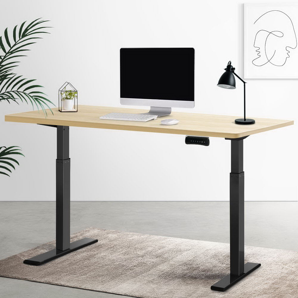 Marlook Standing Desk Motorised Dual Motor White Oak 140CM