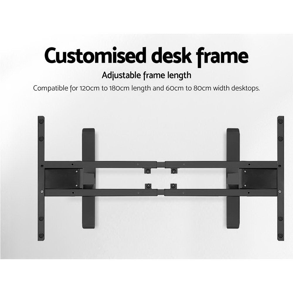 Marlook Standing Desk Motorised Dual Motor Rustic Brwon 120CM