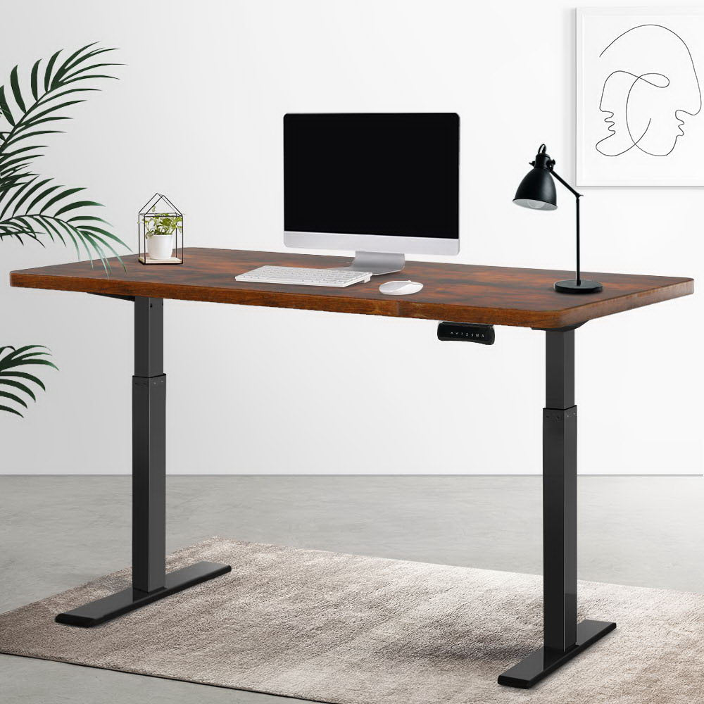 Marlook Standing Desk Motorised Dual Motor Rustic Brwon 120CM