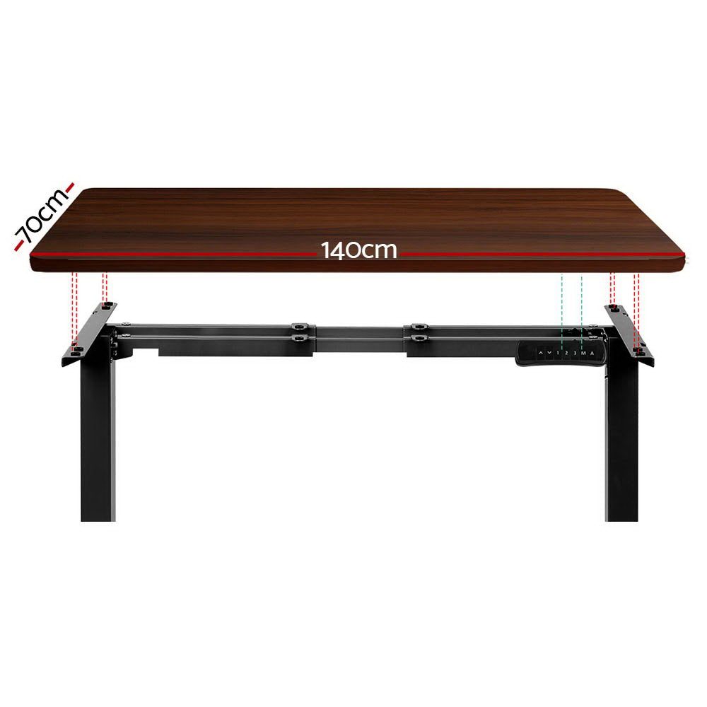Marlook Standing Desk Motorised Dual Motor Walnut 140CM
