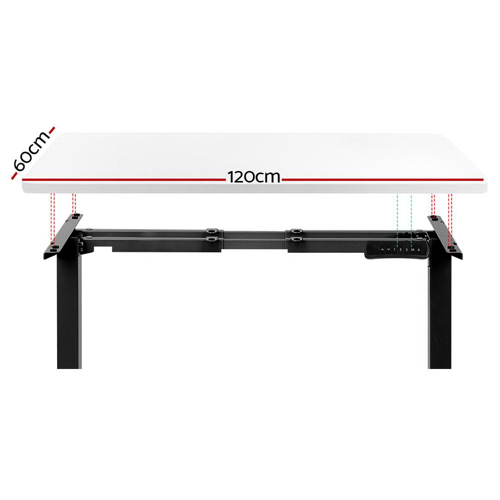 Marlook Standing Desk Motorised Dual Motor White 120CM