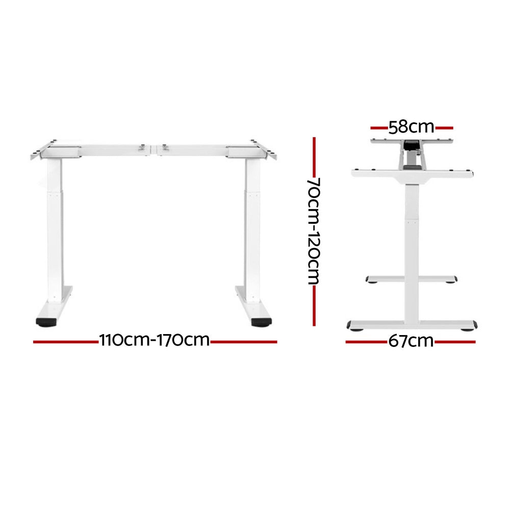 Marlook Standing Desk Frame Only Dual Motor Motorised White