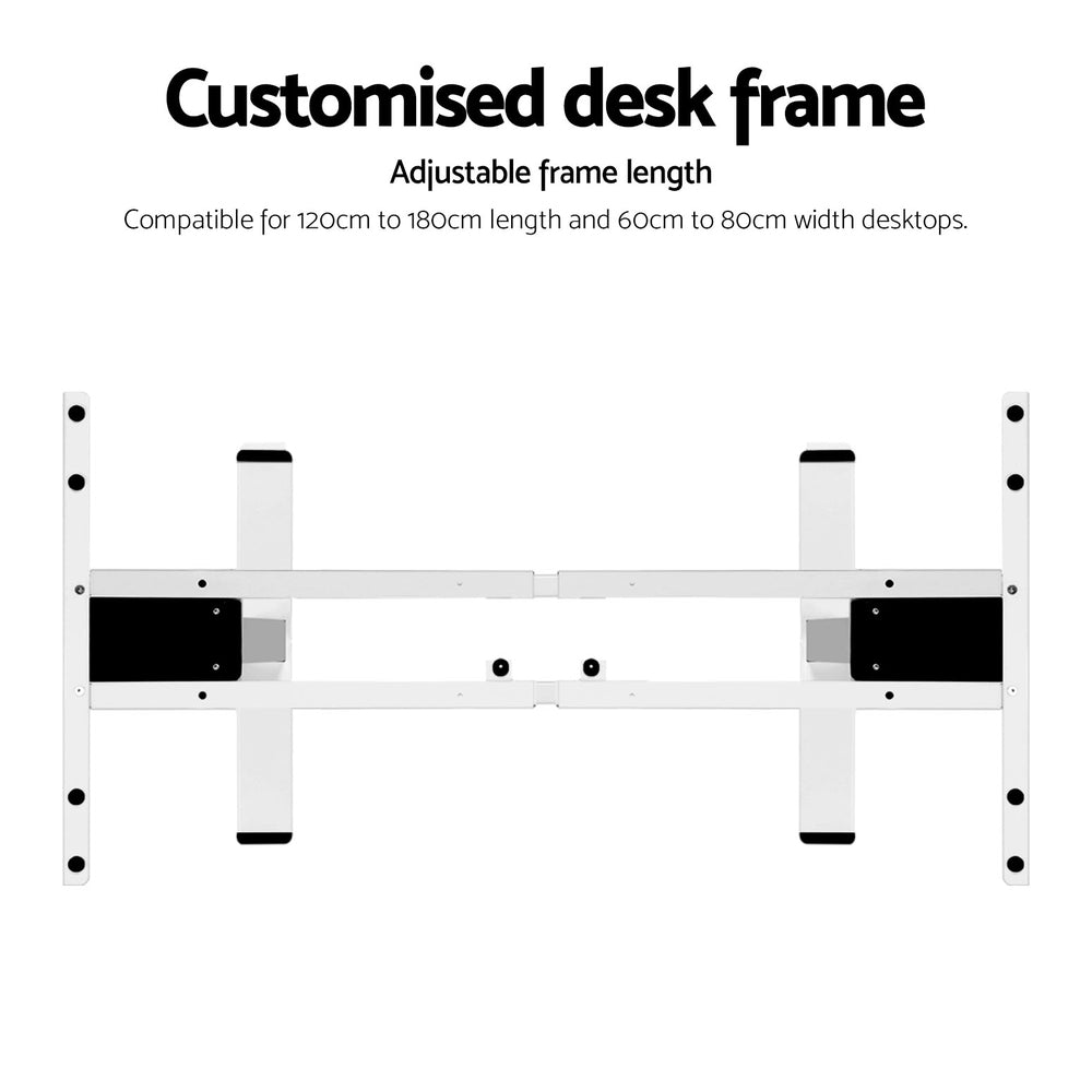 Marlook Standing Desk Frame Only Dual Motor Motorised White