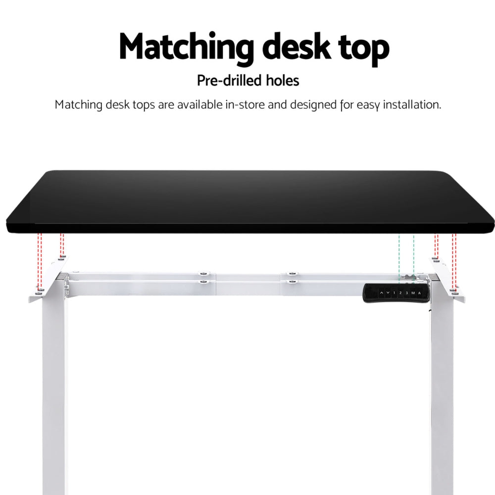 Marlook Standing Desk Frame Only Dual Motor Motorised White