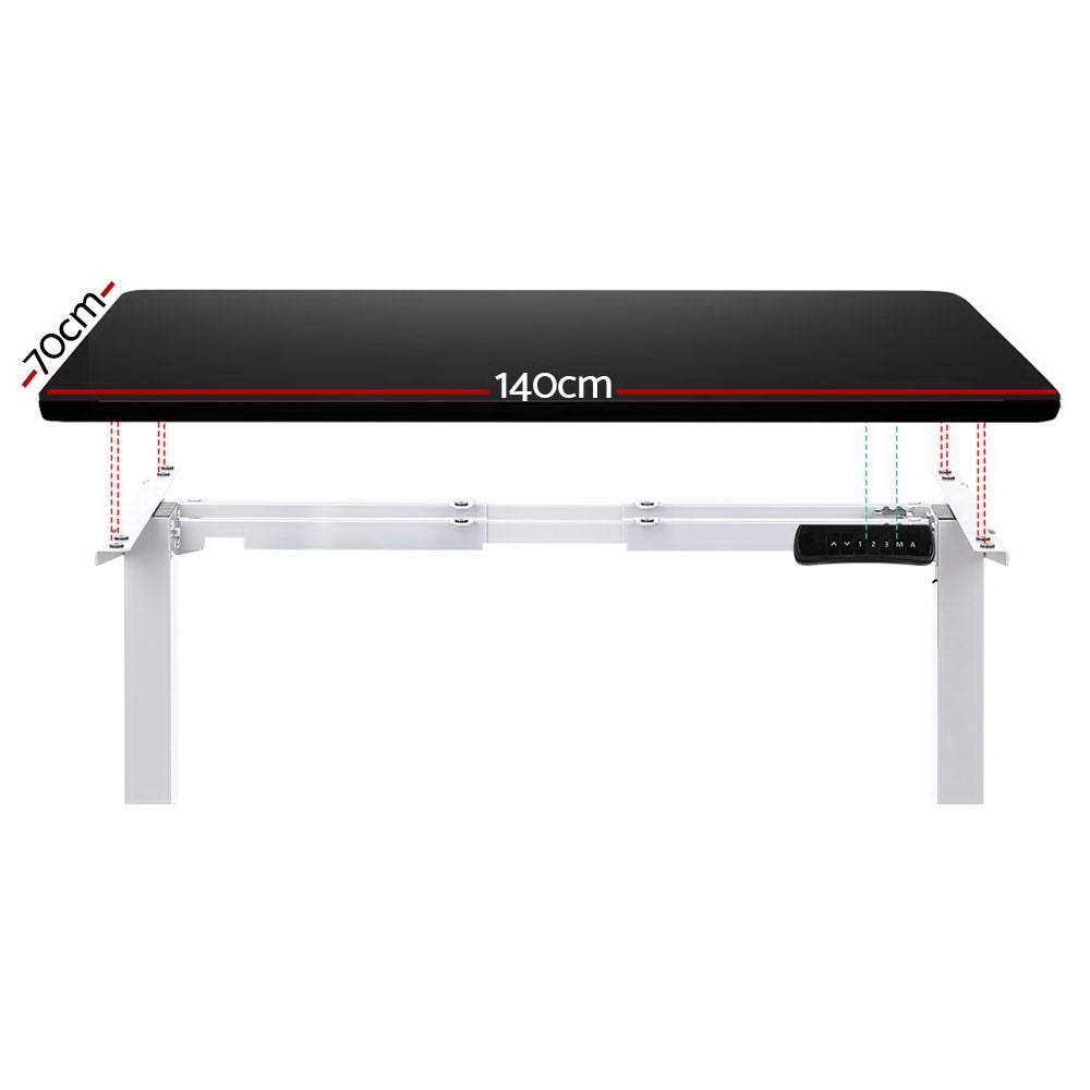 Marlook Standing Desk Motorised Dual Motor 140CM Black