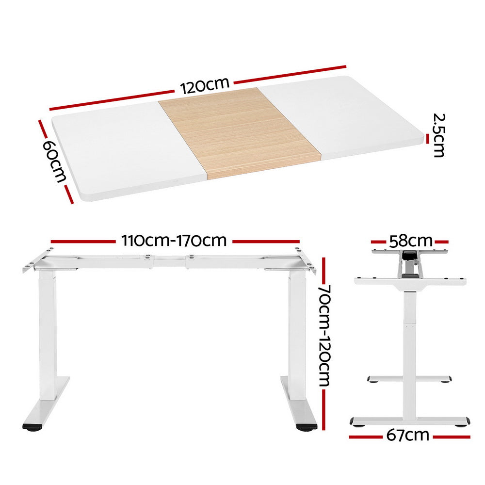 Marlook Standing Desk Motorised Dual Motor 120CM