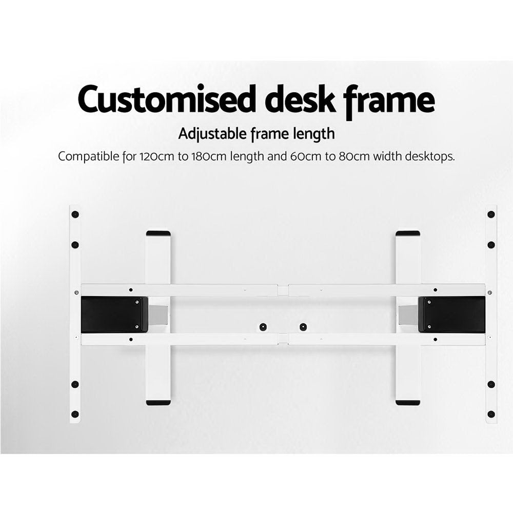 Marlook Standing Desk Motorised Dual Motor 140CM Rustic Brwon