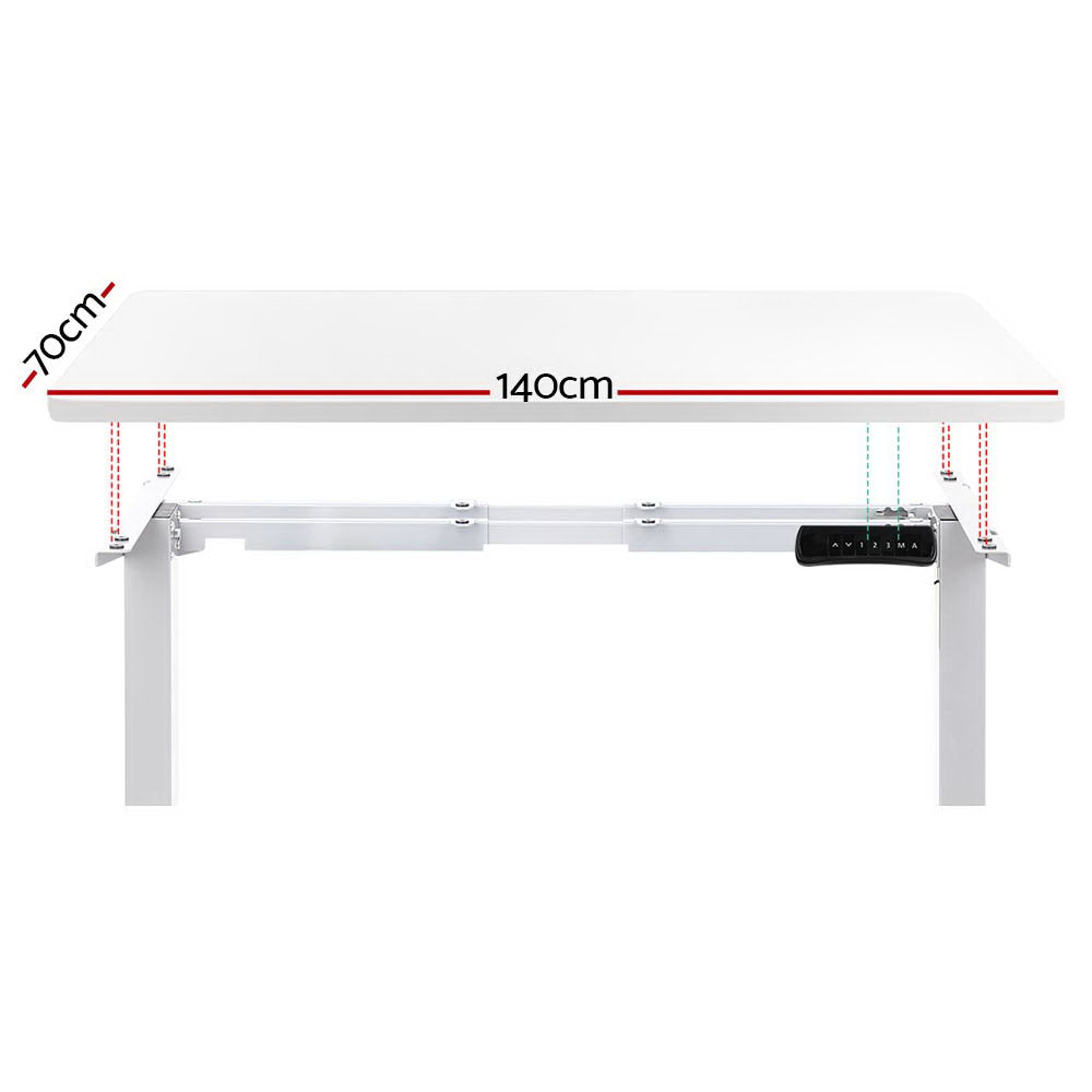 Marlook Standing Desk Motorised Dual Motor 140CM White
