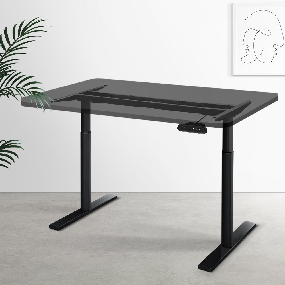Marlook Standing Desk Frame Only Dual Motor Motorised Adjustable 125KG Load Black