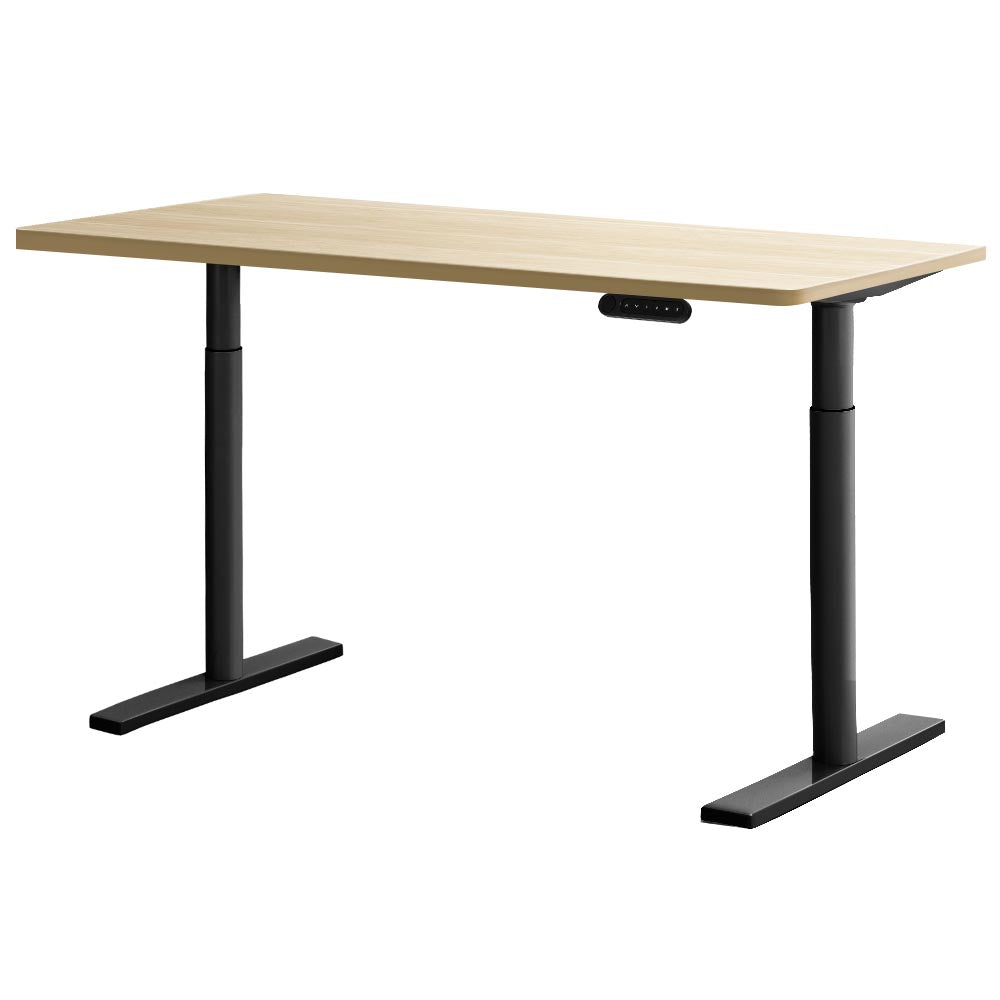 Marlook Standing Desk Motorised Electric Dual Motor White Oak 120CM