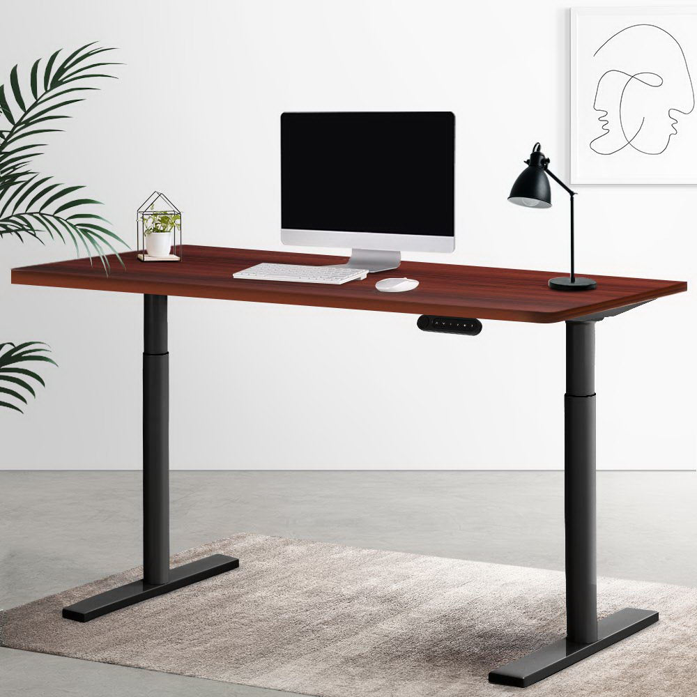 Marlook Standing Desk Motorised Electric Dual Motor Walnut 120CM