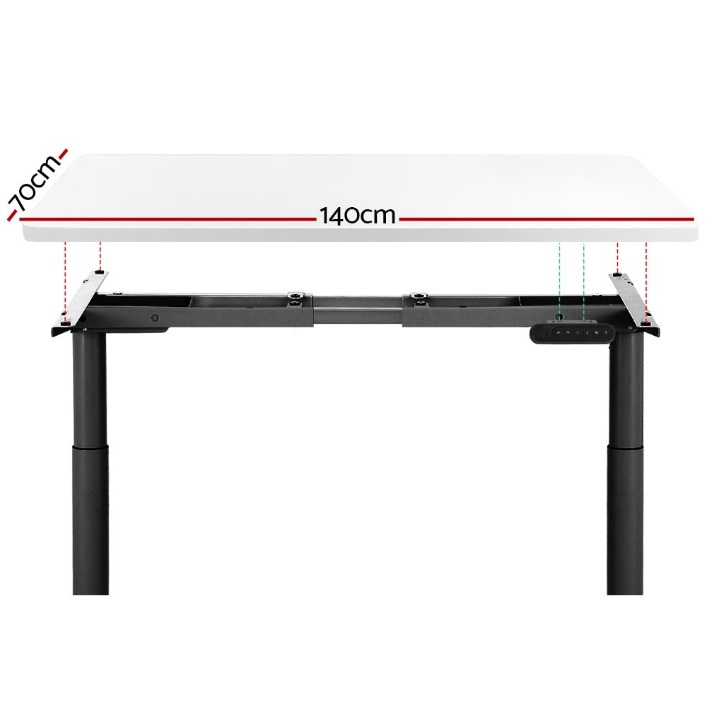 Marlook Standing Desk Motorised Electric Dual Motor White 140CM
