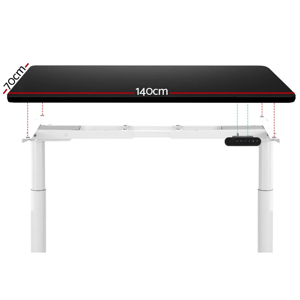 Marlook Standing Desk Motorised Electric Dual Motor 140CM Black