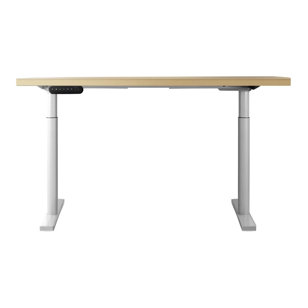 Marlook Standing Desk Motorised Electric Dual Motor 140CM White Oak