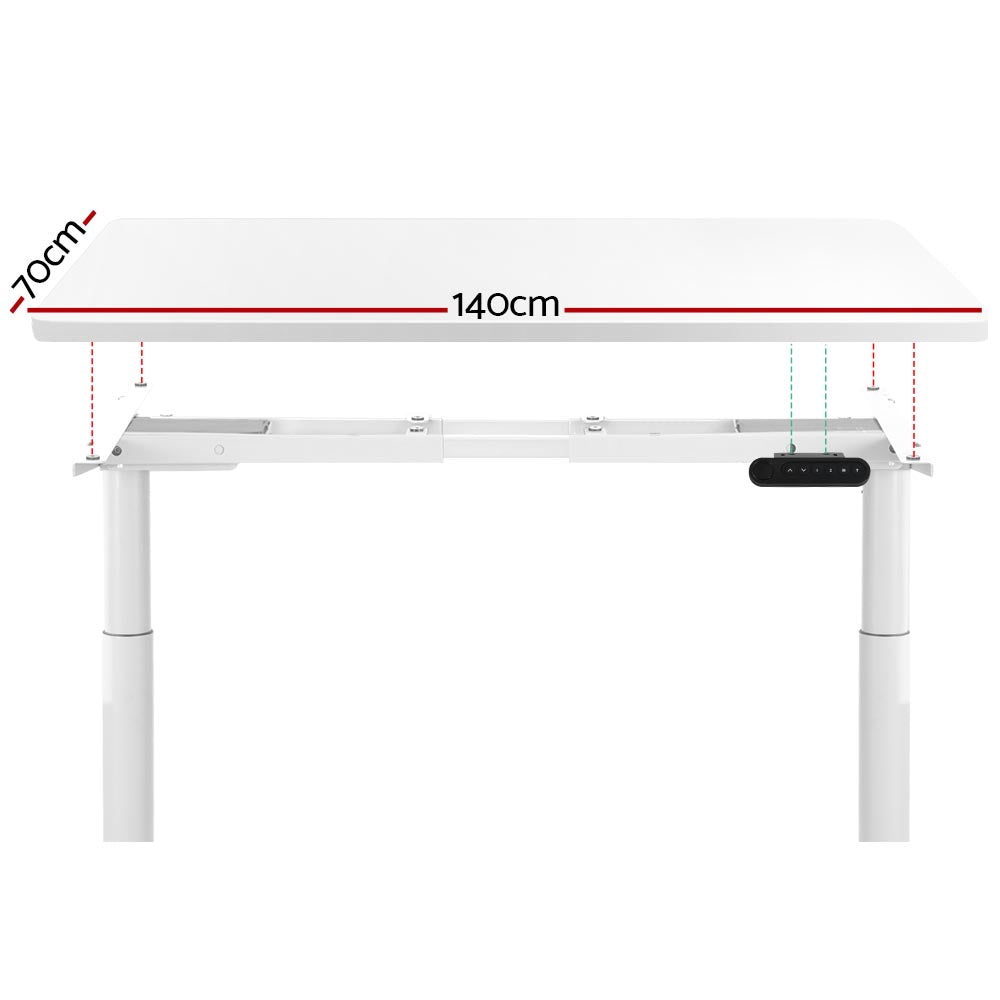 Marlook Standing Desk Motorised Electric Dual Motor 140CM White