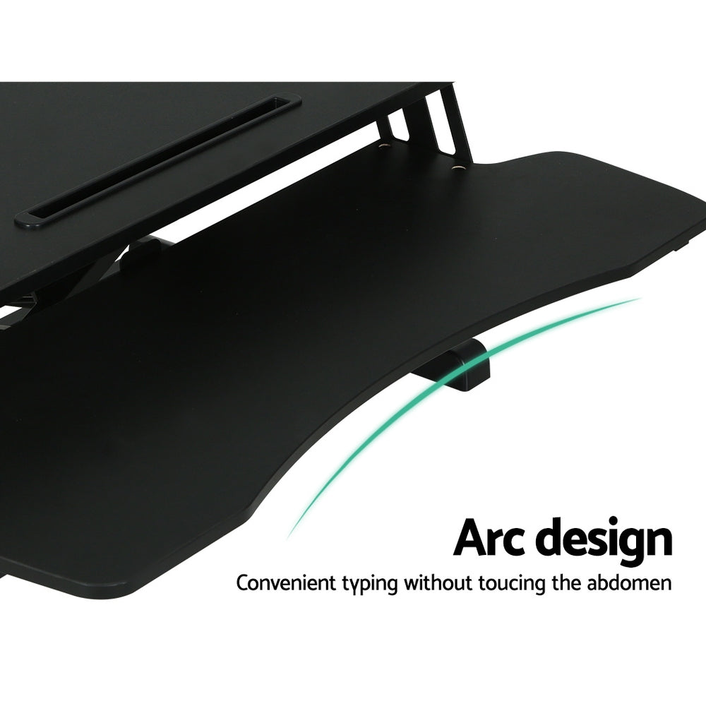 Marlook Standing Desk Riser Height Adjustable Black 80CM
