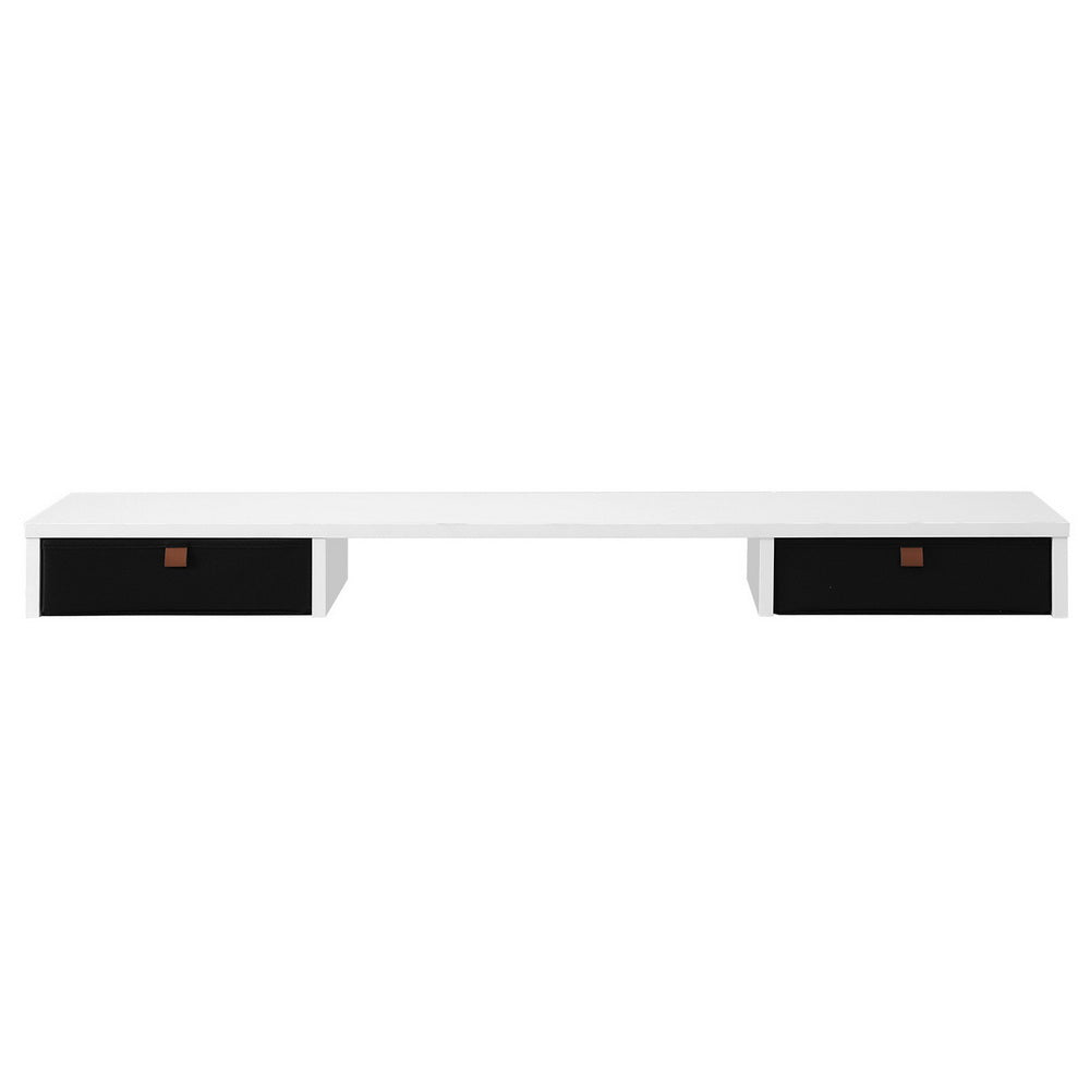 Marlook Standing Desk Desktop Storage Rack Shelf Removable Bookshelf Drawer 120cm
