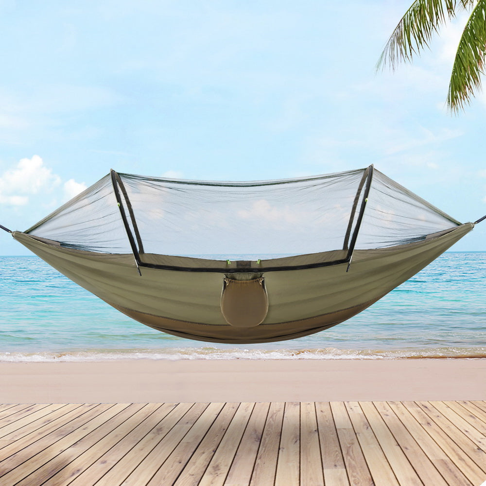 Marlook Hammock Chair Metal Stand Outdoor Furniture Black