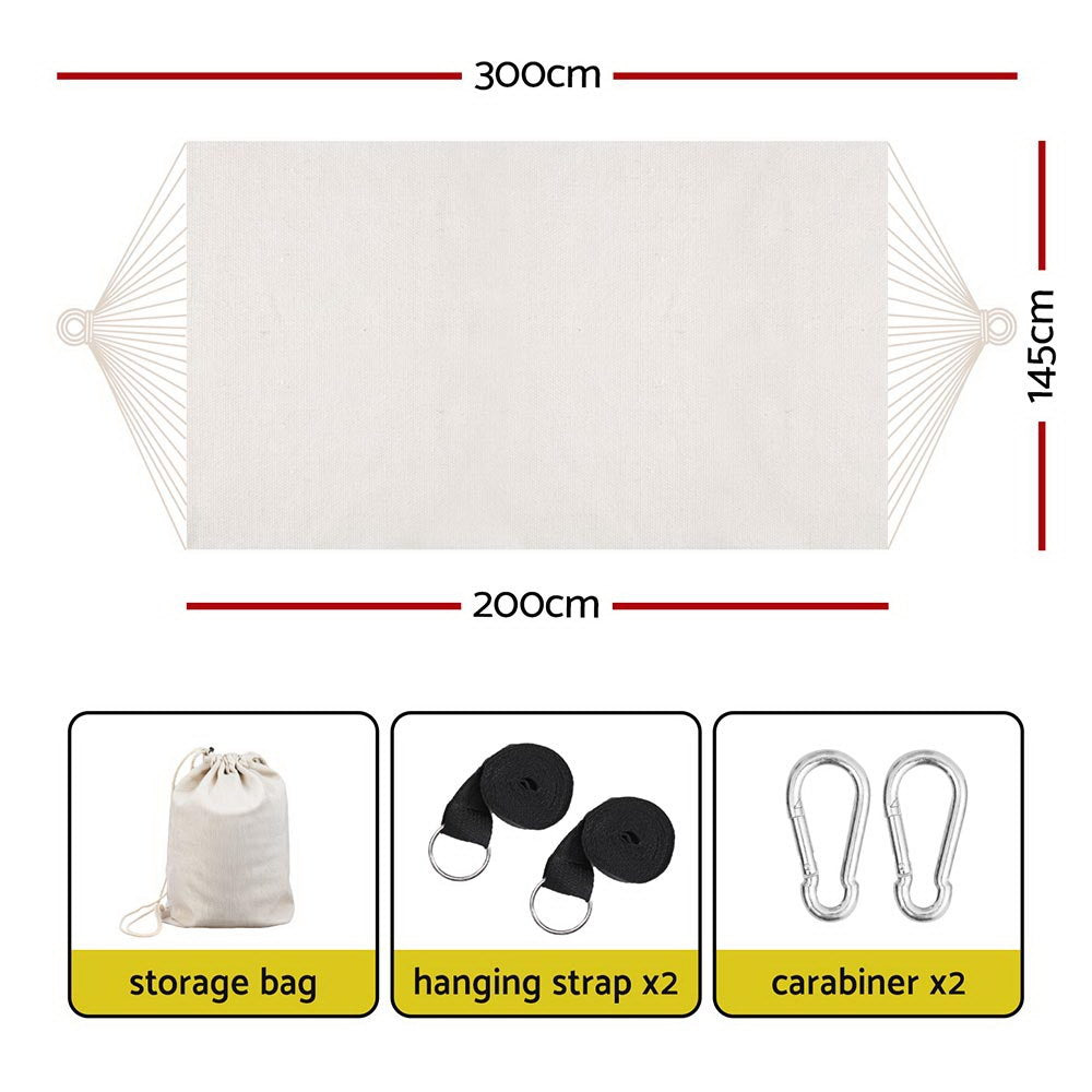 Marlook Hammock Bed w/ Travel Bag Outdoor Lounge Chair Cream