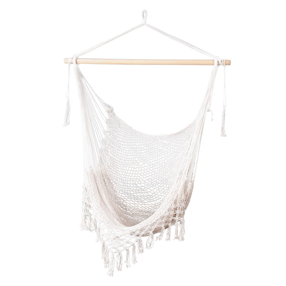 Marlook Hammock Chair Swing Camping Mesh Cream