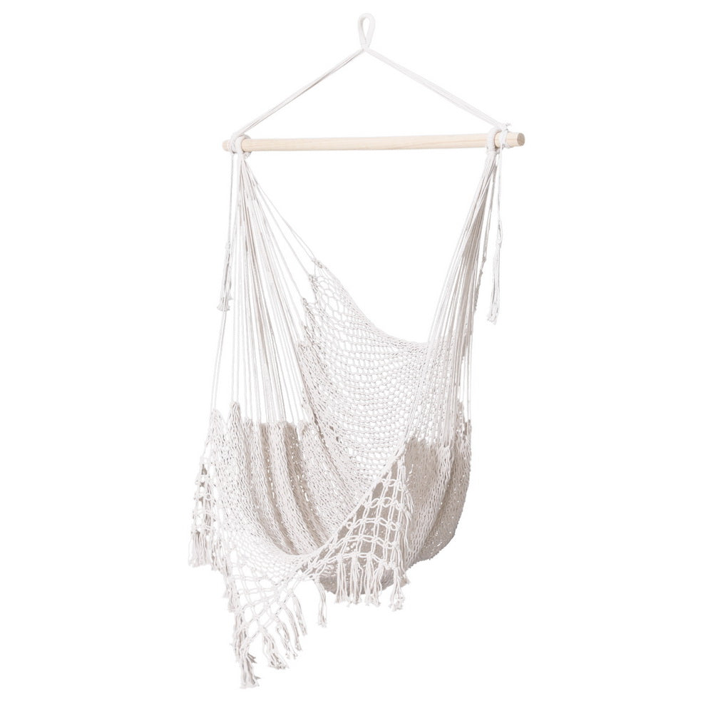 Marlook Hammock Chair Swing Camping Mesh Cream