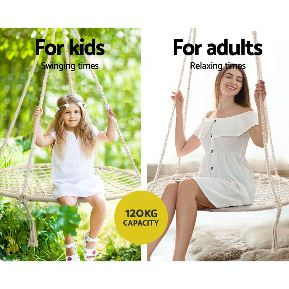 Marlook Hammock Chair Outdoor Tree Swing Nest Web Hanging Seat 100cm
