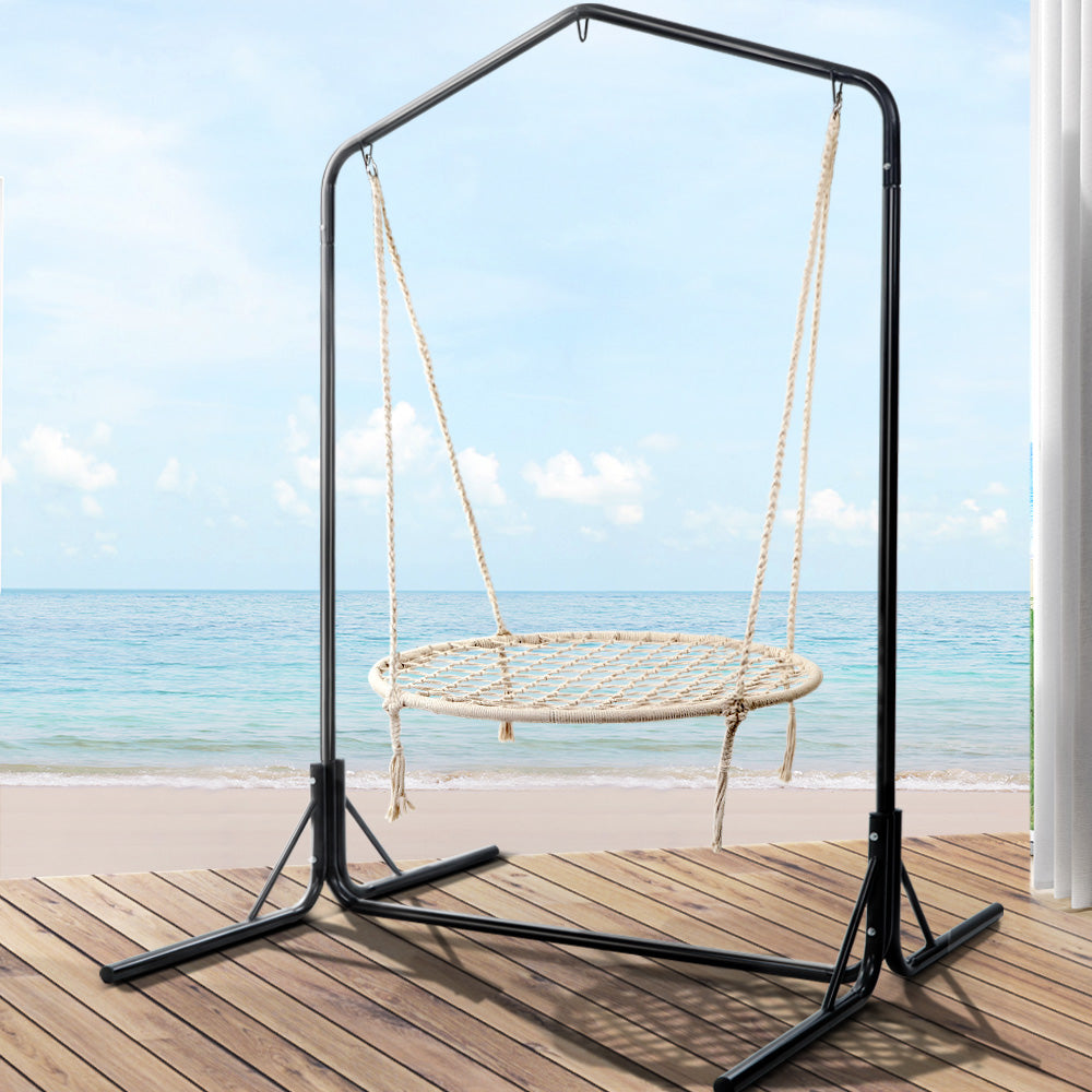 Marlook Hammock Chair with Stand Nest Web Outdoor Swing 100cm