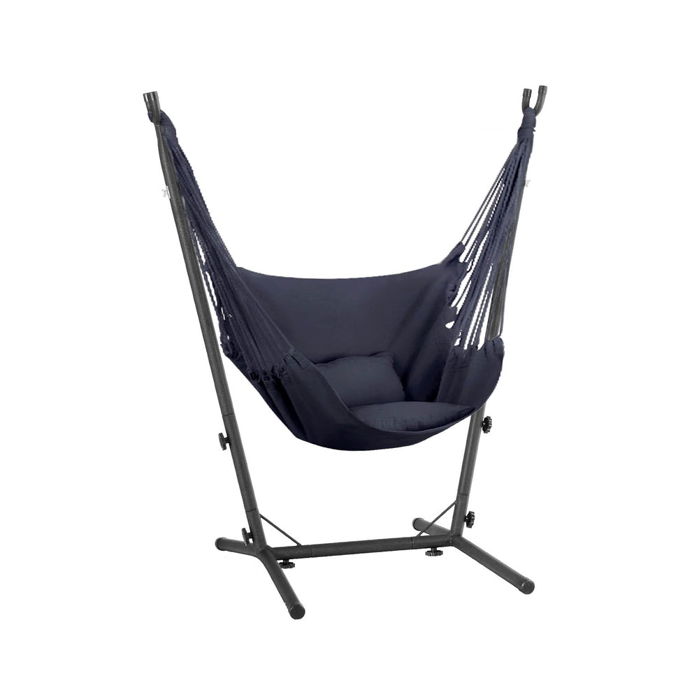 Marlook Hammock Chair Outdoor Camping Hanging with Stand Grey