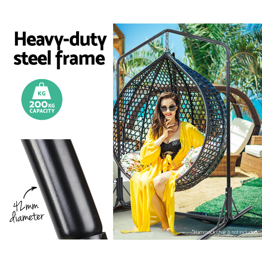 Marlook Hammock Chair Steel Stand 2 Person Double Outdoor Heavy Duty 200KG