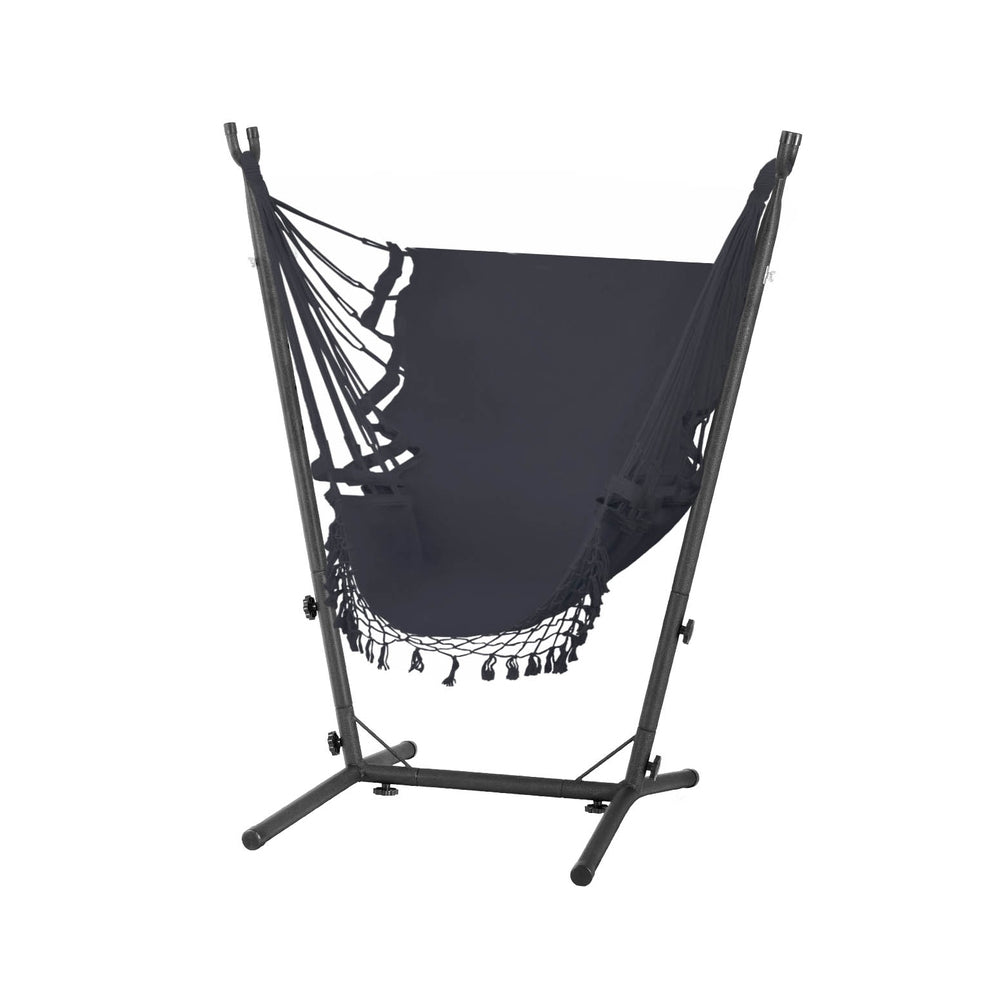 Marlook Hammock Chair Outdoor Camping Hanging with Stand Grey