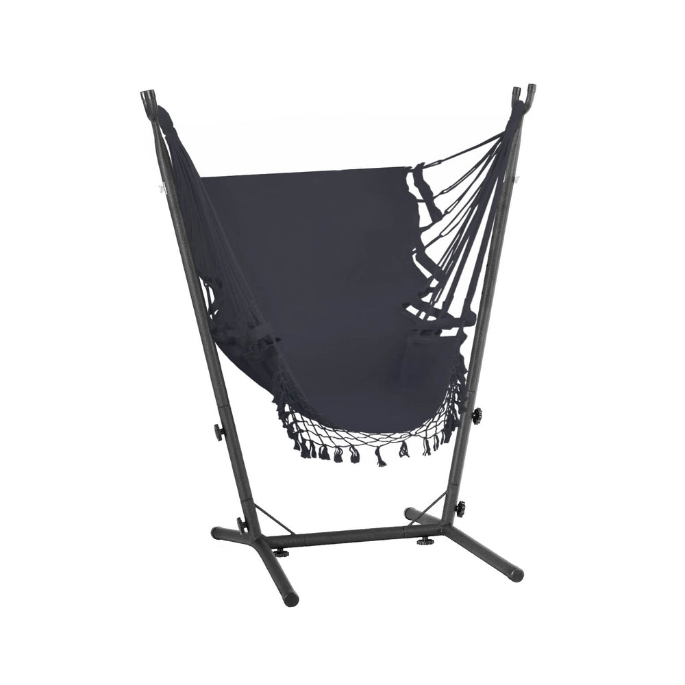 Marlook Hammock Chair Outdoor Camping Hanging with Stand Grey