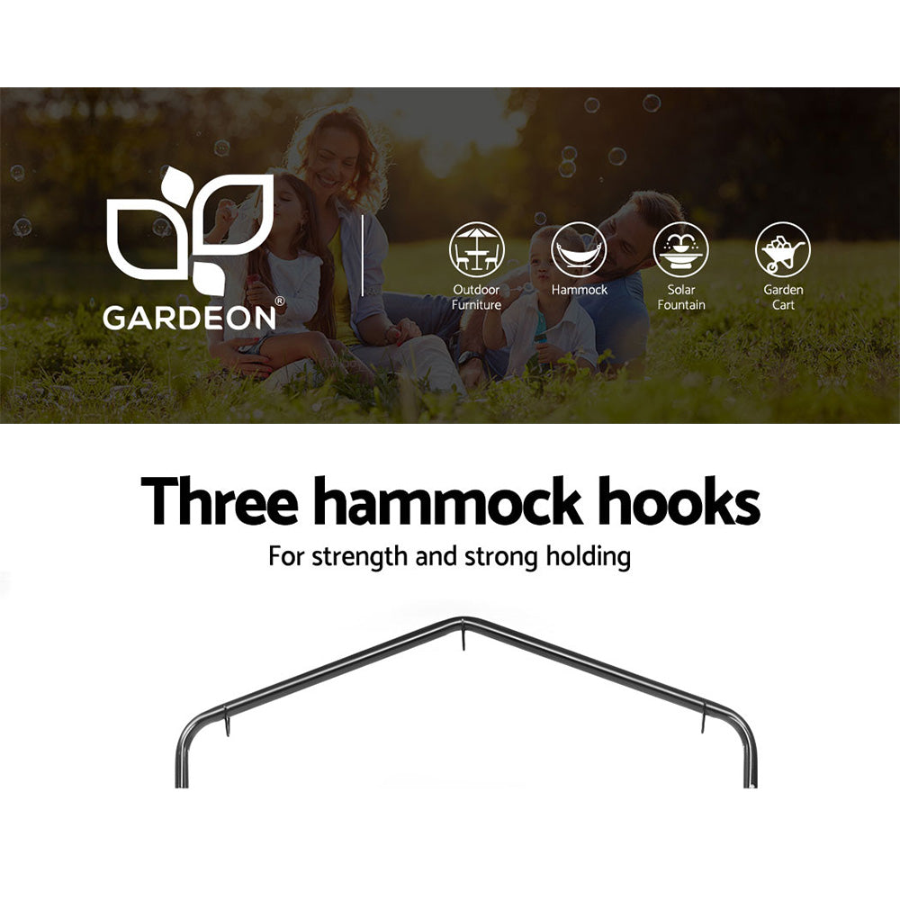 Marlook Outdoor Hammock Chair with Stand Tassel Hanging Rope Hammocks Grey