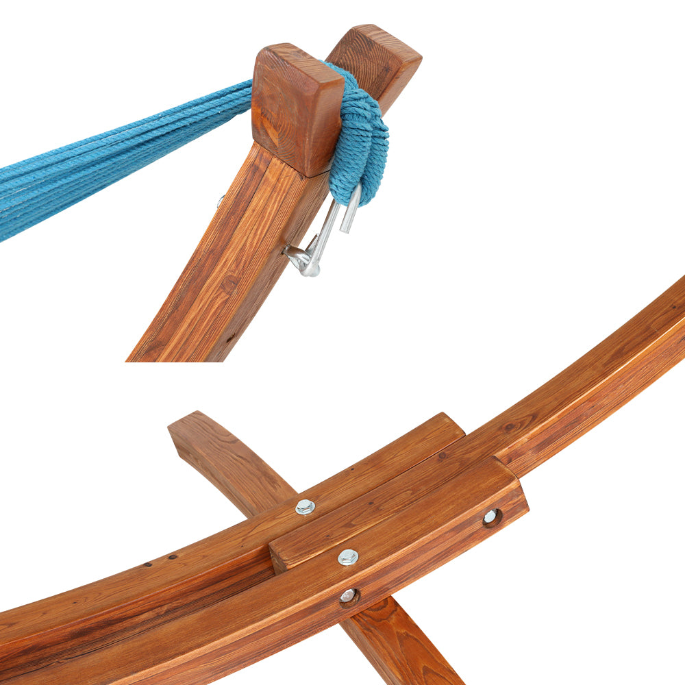 Marlook Hammock Bed Outdoor Camping Timber Hammock Wooden Stand