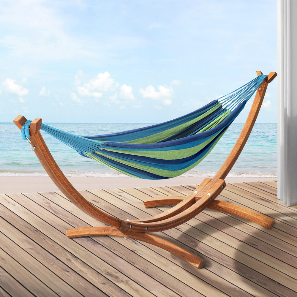 Marlook Hammock Bed Outdoor Camping Timber Hammock Wooden Stand