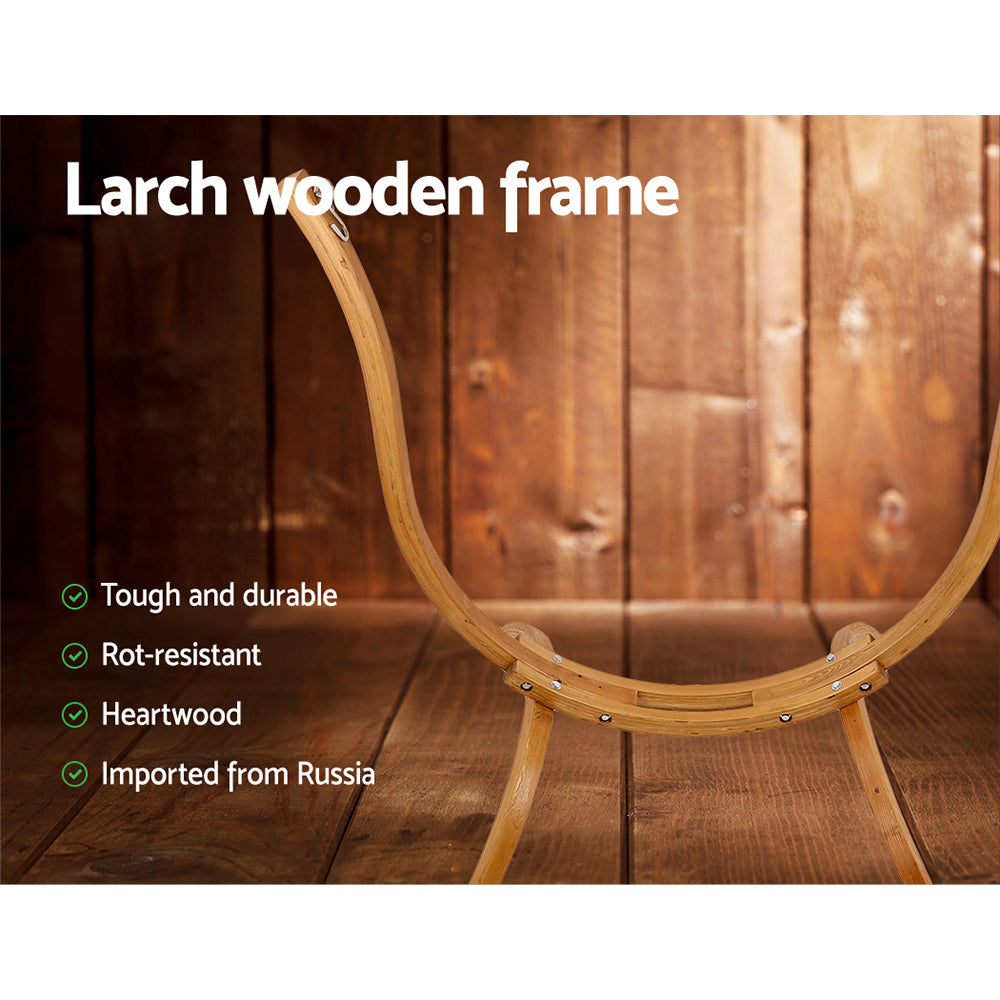 Marlook Hammock Chair Timber Outdoor Furniture Camping with Wooden Stand
