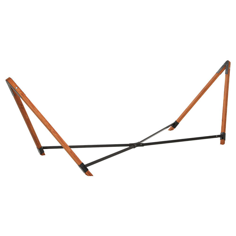 Marlook Hammock Bed Outdoor Camping Timber Hammock with Stand Grey