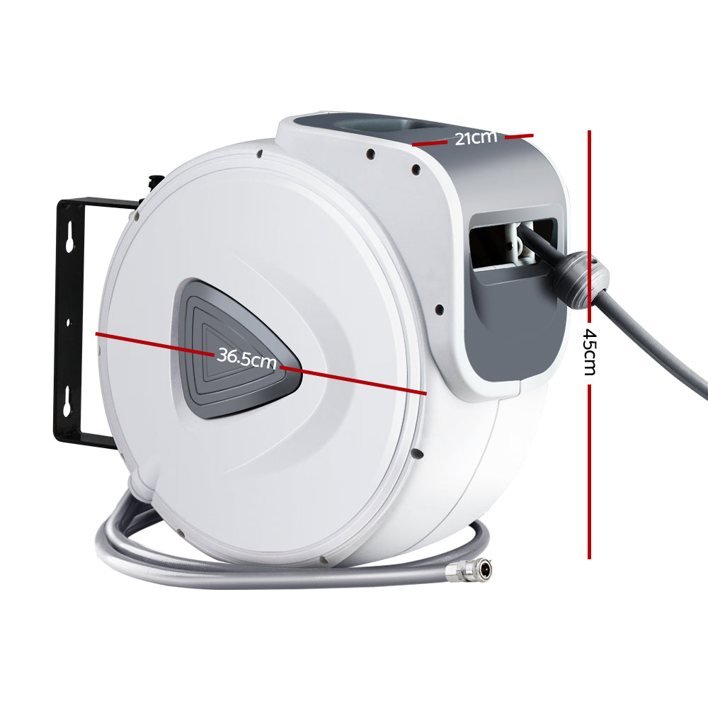 Marlook Air Hose Reel 20m Retractable Rewind Swivel Wall Mount Compressor Garage
