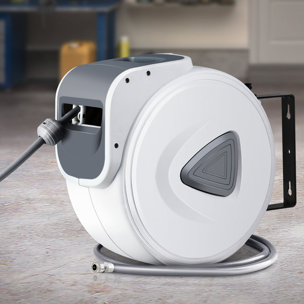 Marlook Air Hose Reel 10m Retractable Rewind Swivel Wall Mount Compressor Garage