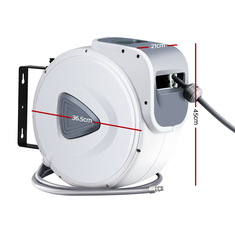 Marlook Air Hose Reel 20m Retractable Rewind Swivel Wall Mount Compressor Garage