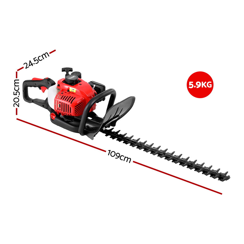 Marlook 25.4CC Petrol Hedge Trimmer 24" Dual Blade Tree Grass Garden Tool