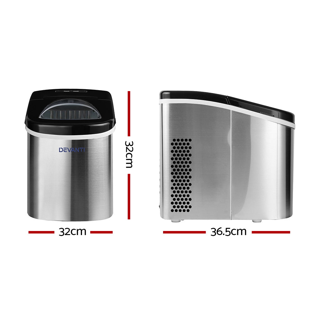 Marlook 2.4L Stainless Steel Portable Ice Cube Maker