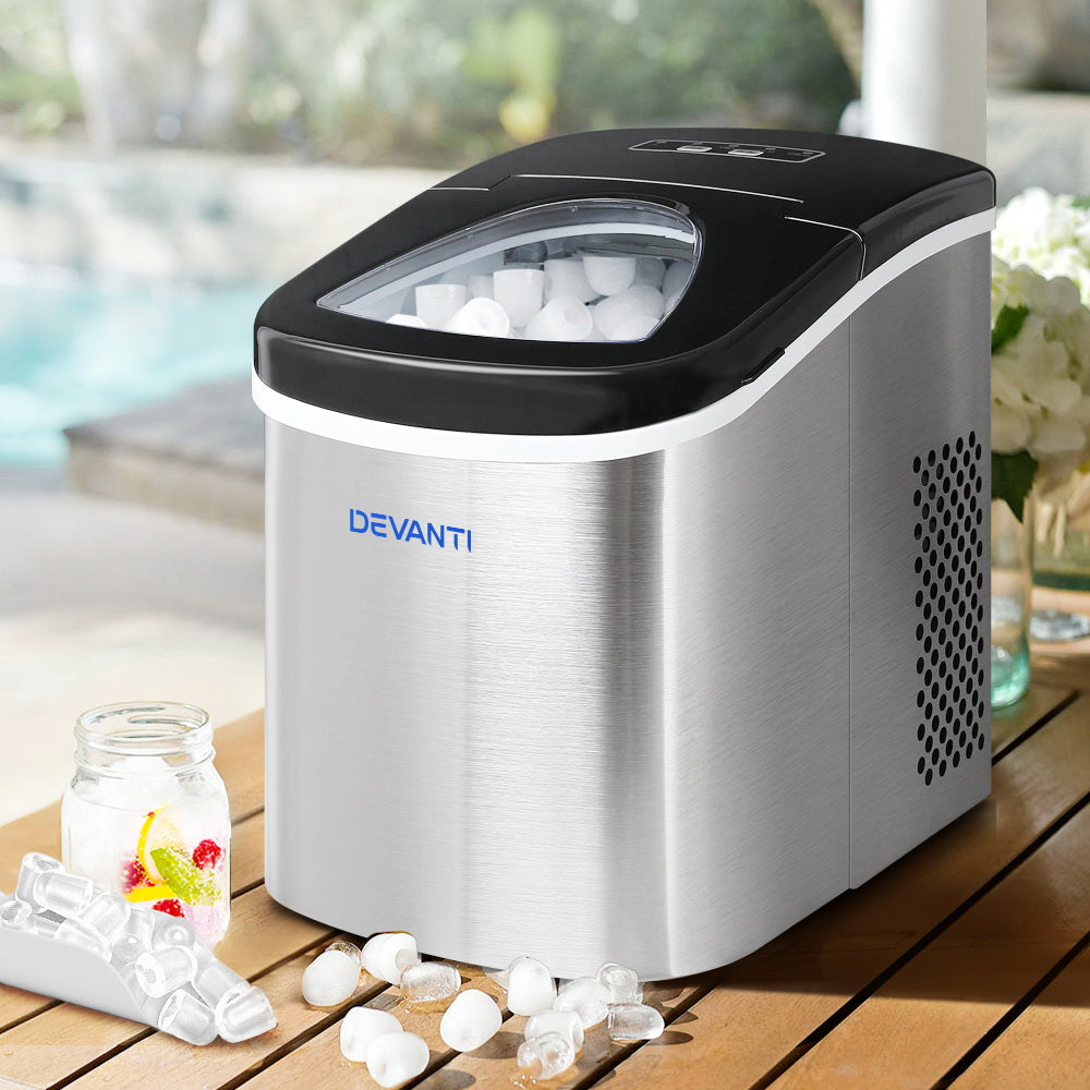 Marlook 2.4L Stainless Steel Portable Ice Cube Maker