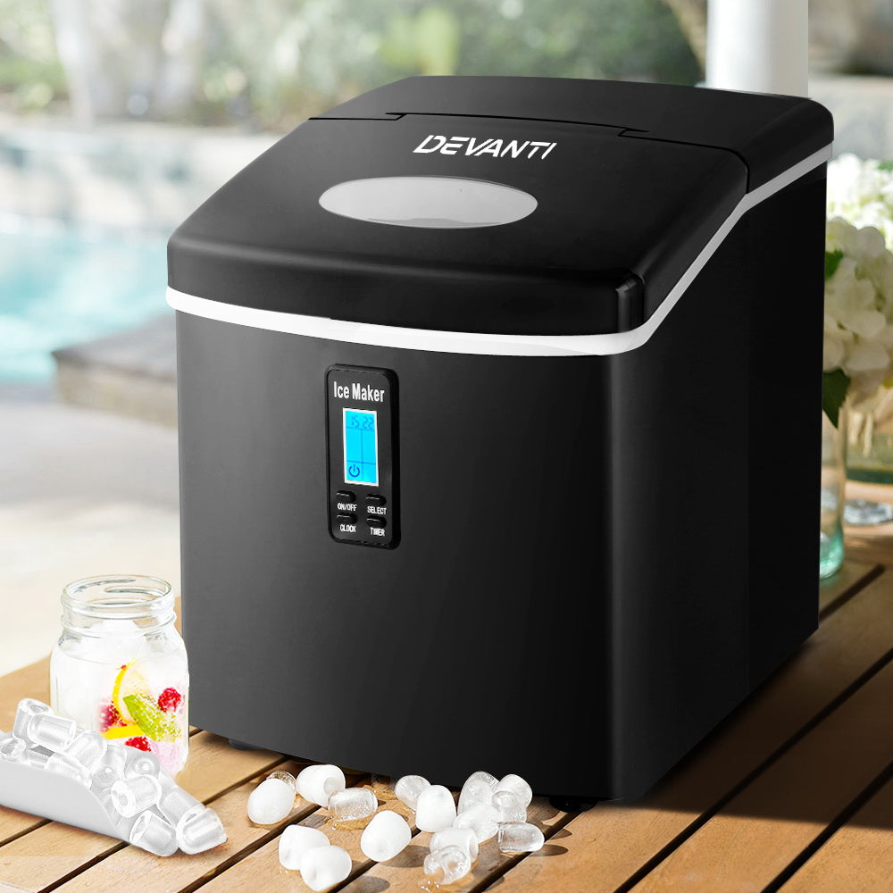 Marlook 3.2L Portable Ice Cube Maker Machine Benchtop Counter Black