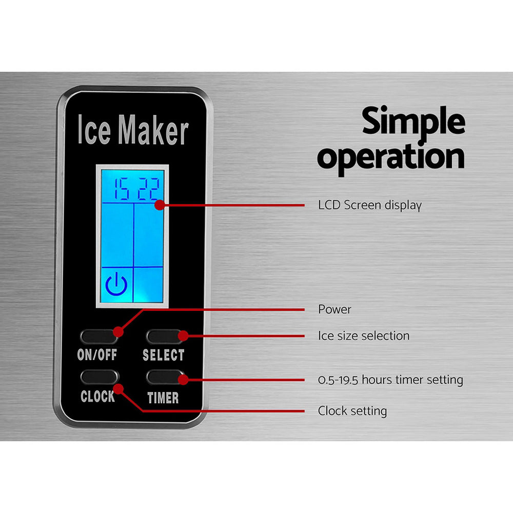 Marlook 3.2L Stainless Steel Portable Ice Cube Maker